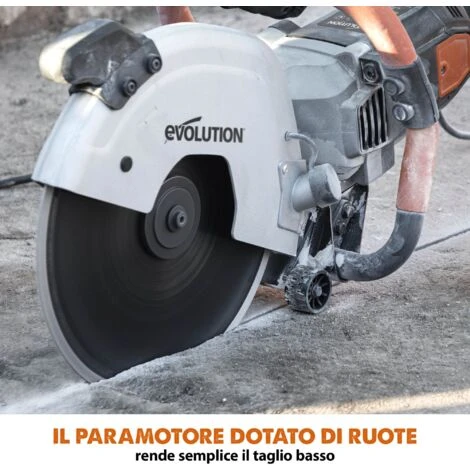 Evolution R300DCT 300 Mm Sega Da Cemento - Motore Da 2.400 W, Non A Benzina, Capacità Di Taglio 115 Mm, Lama Diamantata Per Muratura Inclusa 5 Evolution R300DCT 300 Mm Sega Da Cemento - Motore Da 2.400 W, Non A Benzina, Capacità Di Taglio 115 Mm, Lama Diamantata Per Muratura Inclusa - immagine 5