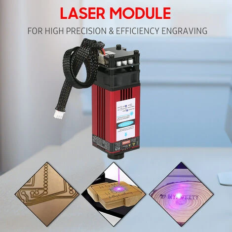 Modulo Laser 20W 450nm Testina Laser Per Incisione Incisione Ad Alta Precisione Metallo Legno Acrilico Per Macchina Per Incisione Laser Macchina Per Taglio Router CNC (Vino Rosso, 20W) 3 Modulo Laser 20W 450nm Testina Laser Per Incisione Incisione Ad Alta Precisione Metallo Legno Acrilico Per Macchina Per Incisione Laser Macchina Per Taglio Router CNC (Vino Rosso, 20W) - immagine 3