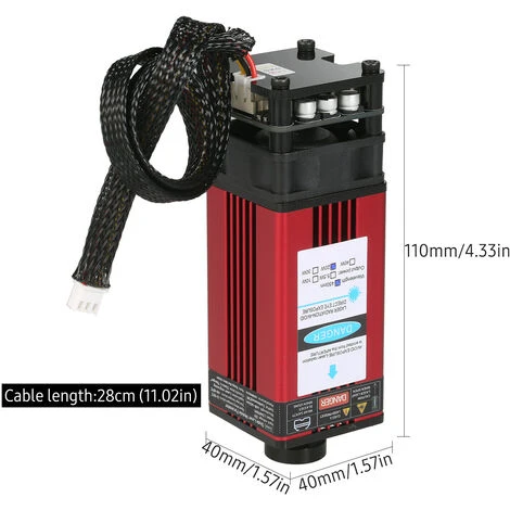 Modulo Laser 20W 450nm Testina Laser Per Incisione Incisione Ad Alta Precisione Metallo Legno Acrilico Per Macchina Per Incisione Laser Macchina Per Taglio Router CNC (Vino Rosso, 20W) 4 Modulo Laser 20W 450nm Testina Laser Per Incisione Incisione Ad Alta Precisione Metallo Legno Acrilico Per Macchina Per Incisione Laser Macchina Per Taglio Router CNC (Vino Rosso, 20W) - immagine 4