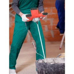 Miscelatore Cemento E Malta Da 2100 W Betoniera Elettrica Portatile Con 6 Velocità 0-930 Giri/Min Per Malta M14 Vernice Calcestruzzo Impastatore Con Cavo In Gomma Colore Arancione -Makitae Outlet 89058991 4