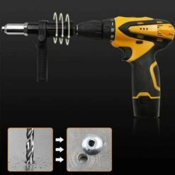 Utensile Per Rivettatura A Batteria, Rivettatrice Elettrica, Rivettatrice A Batteria, Adattatore Per Trapano Per Rivettatrice 8 Utensile Per Rivettatura A Batteria, Rivettatrice Elettrica, Rivettatrice A Batteria, Adattatore Per Trapano Per Rivettatrice -Makitae Outlet 89070209 4