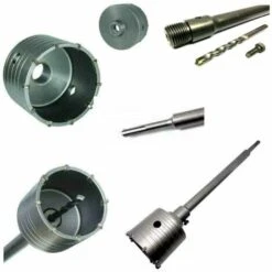 FRESA A TAZZA 110mm CAROTATRICE CON ASTA SDS PLUS 60cm CALCESTRUZZO CEMENTO