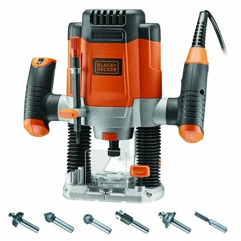Black & Decker Fresatrice Verticale 1200w (kw900eka-qs) 1 Black & Decker Fresatrice Verticale 1200w (kw900eka-qs)