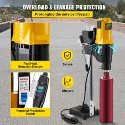 VEVOR 4450 W 220V Macchina Per Carotaggio 225 Mm Piattaforma Di Produzione Manuale Diamante Piattaforma Di Produzione A Centro Umido A Velocità Variab -Makitae Outlet 92209219 5