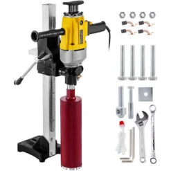 VEVOR Macchina Per Carotaggio Con Doppia Funzione, Trapano A Colonna 1980w, Trapano A Colonna Da Banco, Con Ingresso In Rame, Core Drill Rig, Usato A