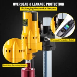 VEVOR Trapano Colonna Da Banco, 3980 W Macchina Per Carotaggio, 230 V Trapano A Colonna Industriale Ad Alta Precisione, Frequenza Nominale 50 HZ Preciso Trapano Da Banco Professionale 750 Giri/min -Makitae Outlet 92209260 5