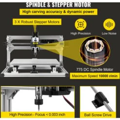 VEVOR CNC 3018 GRBL Controllo CNC Router Kit 3 Assi Macchina Del Router Di CNC Con ER11 E Prolunga Da 5 Mm Per Plastica Acrilica PCB PVC Intaglio Fresatrice Illing Area Di Lavoro 300x180x45mm -Makitae Outlet 93341300 4