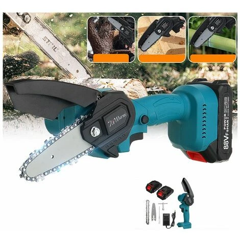 Motosega A Batteria 88V Motosega Elettrica A Batteria Con 2 Batterie 4 Motosega A Batteria 88V Motosega Elettrica A Batteria Con 2 Batterie - immagine 4