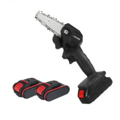 Motosega 18V Motosega A Batteria Guida Portatile Elettrica Senza Fili Da 4 Pollici Con 2 Batterie 2500mah Nero