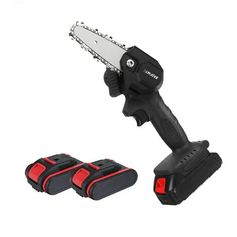 Motosega 18V Motosega A Batteria Guida Portatile Elettrica Senza Fili Da 4 Pollici Con 2 Batterie 2500mah Nero 1 Motosega 18V Motosega A Batteria Guida Portatile Elettrica Senza Fili Da 4 Pollici Con 2 Batterie 2500mah Nero