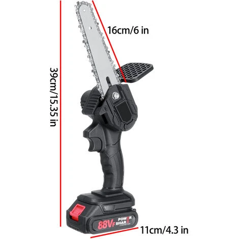 Batteria Motosega 6''18V Cordless Potatore Motosega Motosega Sega Elettrica 1 Batteria 3 Batteria Motosega 6''18V Cordless Potatore Motosega Motosega Sega Elettrica 1 Batteria - immagine 3