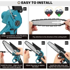 Mini Motosega Elettrica A Batteria Da 6 Pollici Con Potatura A Mano Da Giardino Senza Fili Con 1 Batteria -Makitae Outlet 93344393 4