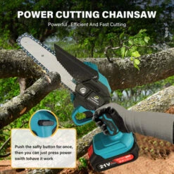 Mini Motosega Elettrica A Batteria Da 6 Pollici Con Potatura A Mano Da Giardino Senza Fili Con 1 Batteria -Makitae Outlet 93344393 5