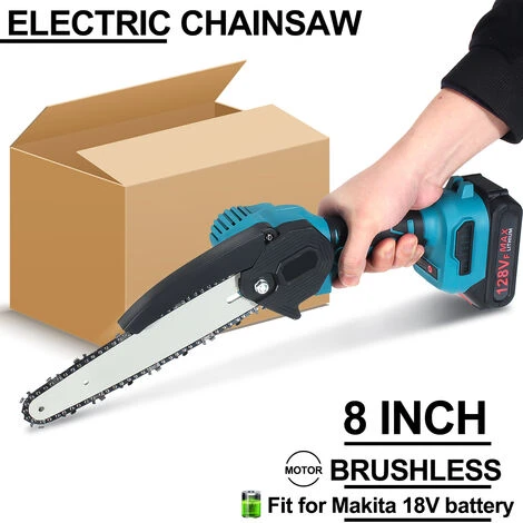 VIOLEWORKS 18V 8'' Sega A Catena Per Potatore A Batteria Senza Spazzole Motosega A Batteria Elettrica 2 Batterie 5 VIOLEWORKS 18V 8'' Sega A Catena Per Potatore A Batteria Senza Spazzole Motosega A Batteria Elettrica 2 Batterie - immagine 5