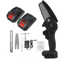 Mini Motosega Elettrica Portatile Da 4'' Ricaricabile A Batteria 88V 3500MAH (nera, Con 2 Batterie) Coxolo 7 Mini Motosega Elettrica Portatile Da 4'' Ricaricabile A Batteria 88V 3500MAH (nera, Con 2 Batterie) Coxolo -Makitae Outlet 93355413 3