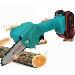 VIOLEWORKS 88V 1080W 4 Pollici Sega Portatile Per La Lavorazione Del Legno Motosega Batteria Potatore Elettrico Senza Fili (blu, 1 Batteria)