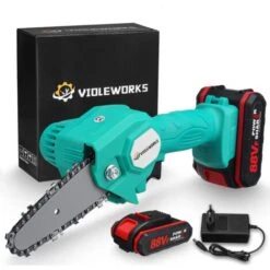 VIOLEWORKS 88V 1080W 4 Pollici Sega Portatile Per La Lavorazione Del Legno Motosega Batteria Potatore Elettrico Senza Fili (blu, 1 Batteria) 9 VIOLEWORKS 88V 1080W 4 Pollici Sega Portatile Per La Lavorazione Del Legno Motosega Batteria Potatore Elettrico Senza Fili (blu, 1 Batteria) -Makitae Outlet 93355415 5