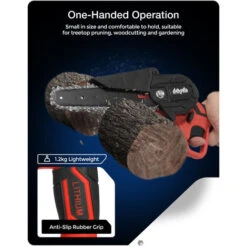 Mini Motosega A Batteria 6 '' Motosega Elettrica Sega A Una Mano Con 2 Batterie -Makitae Outlet 93355425 4