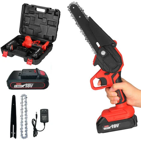6'' Mini Motosega A Batteria Motosega Elettrica Sega A Una Mano Incl. 1 Batteria 2 6'' Mini Motosega A Batteria Motosega Elettrica Sega A Una Mano Incl. 1 Batteria - immagine 2