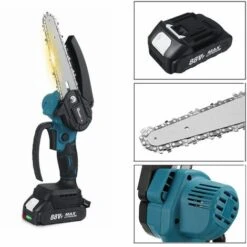 MUSTOOL 6 '' 18V 10000RPM Brushless Cordless Motosega Potatore Batteria Motosega Tronco Sega 2 Batterie Con Coperchio 7 MUSTOOL 6 '' 18V 10000RPM Brushless Cordless Motosega Potatore Batteria Motosega Tronco Sega 2 Batterie Con Coperchio -Makitae Outlet 93355929 3