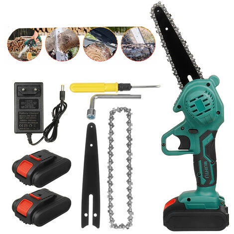 Motosega A Batteria Da 6 Pollici 2xBattery, Mini Motosega A Batteria Ricaricabile 1 Motosega A Batteria Da 6 Pollici 2xBattery, Mini Motosega A Batteria Ricaricabile