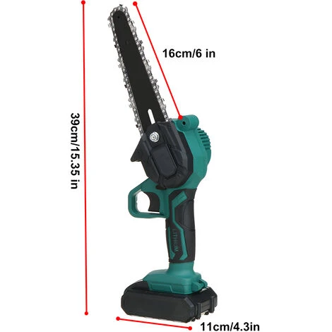 Motosega A Batteria Da 6 Pollici 2xBattery, Mini Motosega A Batteria Ricaricabile 4 Motosega A Batteria Da 6 Pollici 2xBattery, Mini Motosega A Batteria Ricaricabile - immagine 4