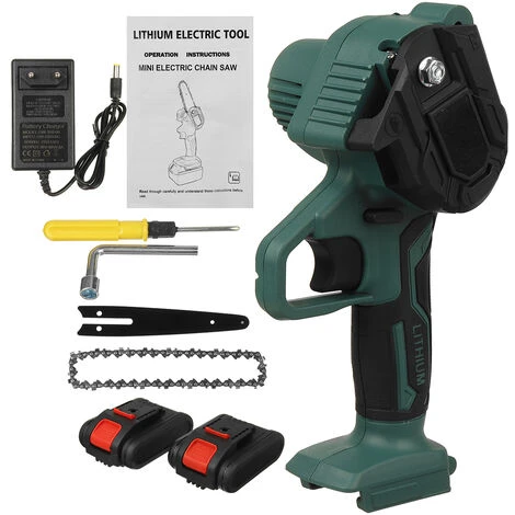 Motosega A Batteria Da 6 Pollici 2xBattery, Mini Motosega A Batteria Ricaricabile 5 Motosega A Batteria Da 6 Pollici 2xBattery, Mini Motosega A Batteria Ricaricabile - immagine 5