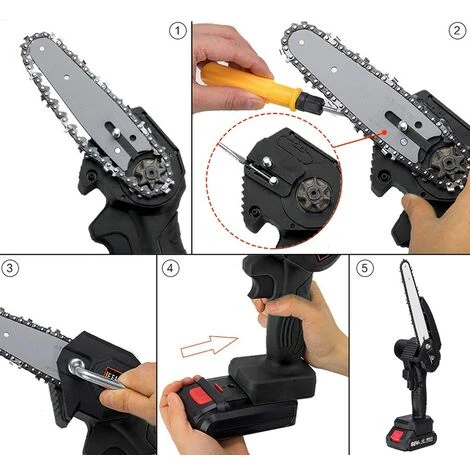 VIOLEWORKS 8 '' 18V 10000 RPM Potatore Senza Fili Senza Spazzole Batteria Motosega Batteria Motosega Tronco Elettrico Sega Motosega 2 Batterie 3 VIOLEWORKS 8 '' 18V 10000 RPM Potatore Senza Fili Senza Spazzole Batteria Motosega Batteria Motosega Tronco Elettrico Sega Motosega 2 Batterie - immagine 3