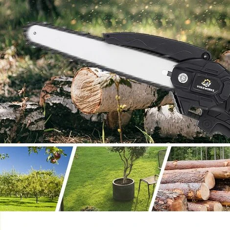 VIOLEWORKS 8 '' 18V 10000 RPM Potatore Senza Fili Senza Spazzole Batteria Motosega Batteria Motosega Tronco Elettrico Sega Motosega 2 Batterie 5 VIOLEWORKS 8 '' 18V 10000 RPM Potatore Senza Fili Senza Spazzole Batteria Motosega Batteria Motosega Tronco Elettrico Sega Motosega 2 Batterie - immagine 5