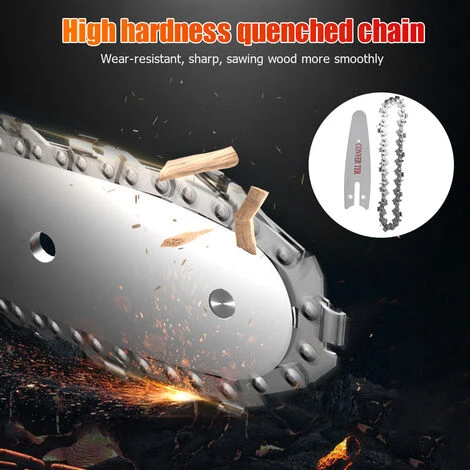 Motosega A Batteria 88VF 2 Batteria Sega Elettrica Portatile Registrazione Da Giardino Con Catena - Nera 4 Motosega A Batteria 88VF 2 Batteria Sega Elettrica Portatile Registrazione Da Giardino Con Catena - Nera - immagine 4