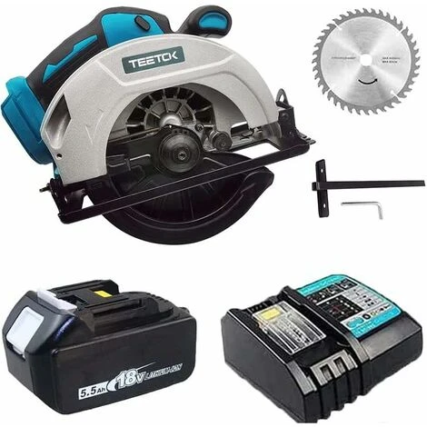 Sega Circolare A Batteria 18V, Sega Circolare Elettrica Senza Spazzole Con Lama Da 165 Mm, Compatibile Con Batteria Makita, Per Tagliare Legno, Metallo E Plastica (1 Batteria E 1 Caricabatterie) 1 Sega Circolare A Batteria 18V, Sega Circolare Elettrica Senza Spazzole Con Lama Da 165 Mm, Compatibile Con Batteria Makita, Per Tagliare Legno, Metallo E Plastica (1 Batteria E 1 Caricabatterie)