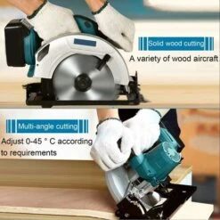 Sega Circolare A Batteria 18V, Sega Circolare Elettrica Senza Spazzole Con Lama Da 165 Mm, Compatibile Con Batteria Makita, Per Tagliare Legno, Metallo E Plastica (1 Batteria E 1 Caricabatterie) 7 Sega Circolare A Batteria 18V, Sega Circolare Elettrica Senza Spazzole Con Lama Da 165 Mm, Compatibile Con Batteria Makita, Per Tagliare Legno, Metallo E Plastica (1 Batteria E 1 Caricabatterie) -Makitae Outlet 94076464 3