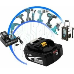 Sostituzione Smerigliatrice Angolare A Batteria Da 800 W Per Makita DGA504Z, Disco Da Taglio Senza Spazzole Da 125 Mm Per Tagliare E Levigare + Batteria 2x5500 MAh (senza Caricabatterie) -Makitae Outlet 94076503 4