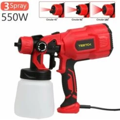 Spruzzatore Elettrico Per Pittura Murale E Pistola Per Verniciatura Recinzione, 3 Modalità Colore, Valvola Regolabile, Capacità 800 Ml, 500 W 7 Spruzzatore Elettrico Per Pittura Murale E Pistola Per Verniciatura Recinzione, 3 Modalità Colore, Valvola Regolabile, Capacità 800 Ml, 500 W -Makitae Outlet 94076568 3