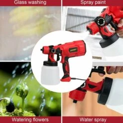 Spruzzatore Elettrico Per Pittura Murale E Pistola Per Verniciatura Recinzione, 3 Modalità Colore, Valvola Regolabile, Capacità 800 Ml, 500 W 9 Spruzzatore Elettrico Per Pittura Murale E Pistola Per Verniciatura Recinzione, 3 Modalità Colore, Valvola Regolabile, Capacità 800 Ml, 500 W -Makitae Outlet 94076568 5