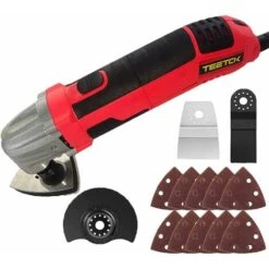 Multiutensile Oscillante Fai-da-te Multiutensile, 300 W Per Segare, Tagliare, 6 Velocità Variabili, Levigatura (10 Pezzi Di Carta Vetrata E 2 Per Tagliare, Levigare)