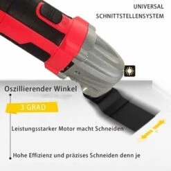Multiutensile Oscillante Fai-da-te Multiutensile, 300 W Per Segare, Tagliare, 6 Velocità Variabili, Levigatura (10 Pezzi Di Carta Vetrata E 2 Per Tagliare, Levigare) -Makitae Outlet 94076580 3