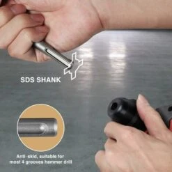 Set Di Punte Da Trapano, Punte Da Trapano A Percussione E Set Di Scalpelli Con Custodia, 17 Pezzi -Makitae Outlet 94928721 3