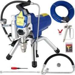 VEVOR Macchina Per Verniciatura A Spruzzo Airless Pistola A Spruzzo Airless Per Pittura A Parete Pistola Per Penetrabilita Di Superficie 2000 W 2.5L / Min 3300 PSI Pistola A Spruzzo Ad Alta Pressione