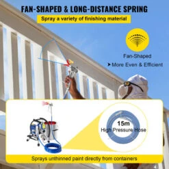 VEVOR Macchina Per Verniciatura A Spruzzo Airless Pistola A Spruzzo Airless Per Pittura A Parete Pistola Per Penetrabilita Di Superficie 2000 W 2.5L / Min 3300 PSI Pistola A Spruzzo Ad Alta Pressione -Makitae Outlet 95121736 5