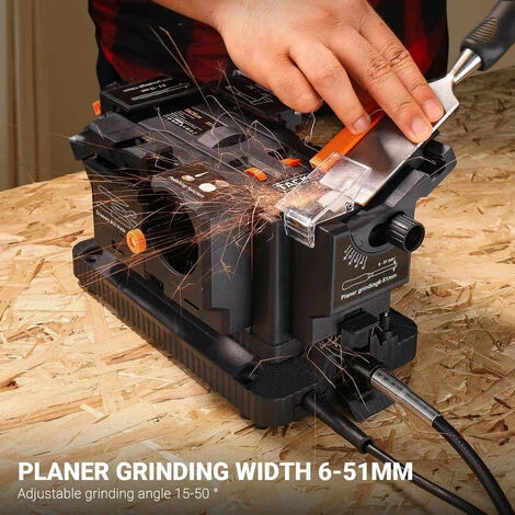 TACKLIFE Smerigliatrice Da Banco Multifunzionale, Affilatrice Da 200 W / 1,67 A Con Albero Flessibile, 6 Velocità Variabili, Utensile Elettrico Per Molatura Per Punte Da Trapano, Coltelli, Scalpelli, 3 TACKLIFE Smerigliatrice Da Banco Multifunzionale, Affilatrice Da 200 W / 1,67 A Con Albero Flessibile, 6 Velocità Variabili, Utensile Elettrico Per Molatura Per Punte Da Trapano, Coltelli, Scalpelli, - immagine 3