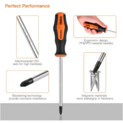 TACKLIFE TLHSS1B, 26PCS Set Di Cacciaviti Magnetici Set Di Cacciaviti Professionali Con Alloggiamento Utensile Manuale Multiutensile -Makitae Outlet 95136985 3