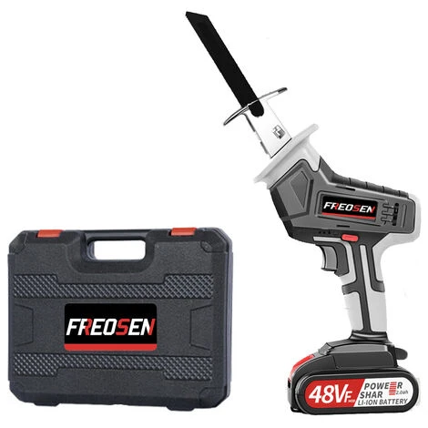 FREOSEN 21V Sega A Sciabola Senza Fili Senza Spazzole Con 1 Batteria Da 2,0 Ah + 2 Lame Per Sega A Sciabola Per Legno/metallo, In Scatola 1 FREOSEN 21V Sega A Sciabola Senza Fili Senza Spazzole Con 1 Batteria Da 2,0 Ah + 2 Lame Per Sega A Sciabola Per Legno/metallo, In Scatola