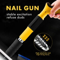 Mini Chiodatrice Manuale Per Montaggio A Parete Piccola Pistola Sparachiodi Manico Giallo Di Seconda Generazione -Makitae Outlet 95659421 4