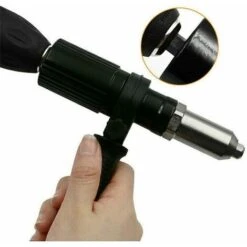 Adattatore Per Rivettatrice, Pistola Per Rivettatrice Elettrica Con Alloggiamento In Fusione Di Alluminio E Impugnatura Antiscivolo Per Trapano A Batteria Strumento Di Inserimento Per Rivettatrice Ele -Makitae Outlet 95706531 4