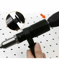 Adattatore Per Rivettatrice, Pistola Per Rivettatrice Elettrica Con Alloggiamento In Fusione Di Alluminio E Impugnatura Antiscivolo Per Trapano A Batteria Strumento Di Inserimento Per Rivettatrice Ele -Makitae Outlet 95706531 5