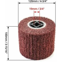 In Fibra Sintetica Per Esterni Restauratore Ø120X100X19Mmbross Spazzola Abrasiva2 Grana 80 -Makitae Outlet 95771896 3