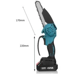 Motosega A Batteria Da 6 Pollici 88VF 2 Batteria Sega Elettrica Portatile Registrazione Da Giardino -Makitae Outlet 96890126 4