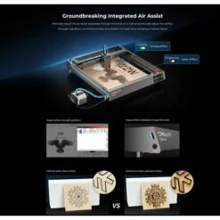 Macchina Per Incisione Laser Creality Falcon 2 22W Con Kit Air Assist, 25000 Mm/min Incisore Laser A Punto Compresso Per Legno, Metallo, Acrilico, Area Di Incisione 415 X 400 Mm -Makitae Outlet 97240416 3