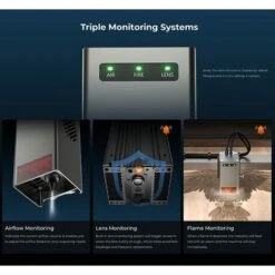 Macchina Per Incisione Laser Creality Falcon 2 22W Con Kit Air Assist, 25000 Mm/min Incisore Laser A Punto Compresso Per Legno, Metallo, Acrilico, Area Di Incisione 415 X 400 Mm -Makitae Outlet 97240416 4